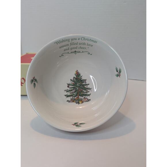 Spode 2009 Christmas Tree Revere Bowl NEW in Box - 6" Holiday Candy Dish - Picture 2 of 5